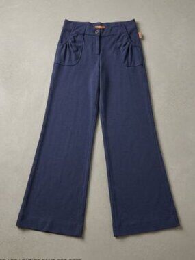 ANTHROPOLOGIE Saturday Sunday Women NAVY Sweat PANTS SZ M 4-POCKET SOFT 100% COT
